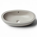 Lave-mains oval en céramique beige 60 x 40 x 15cm pour salle de bains