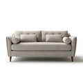 Canapé en tissu beige avec coussins latéraux dim 200 x 85 x 90 cm